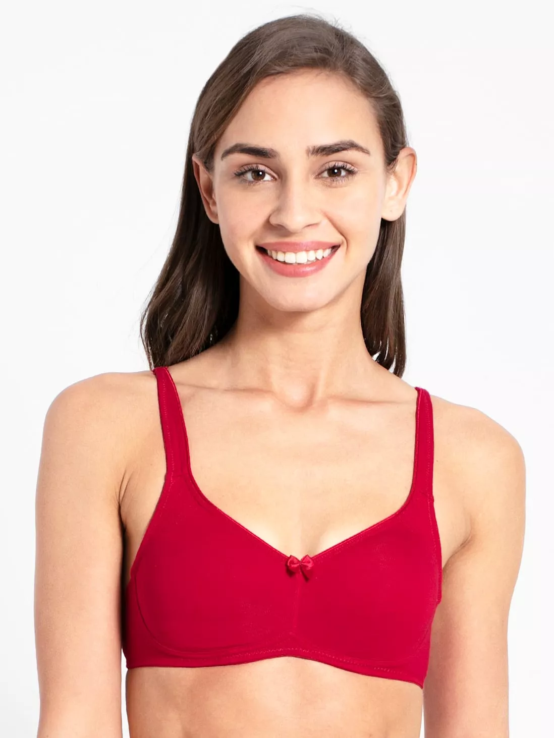 Jockey Padded Wirefree T-Shirt Bra Coral Red - Style#1723