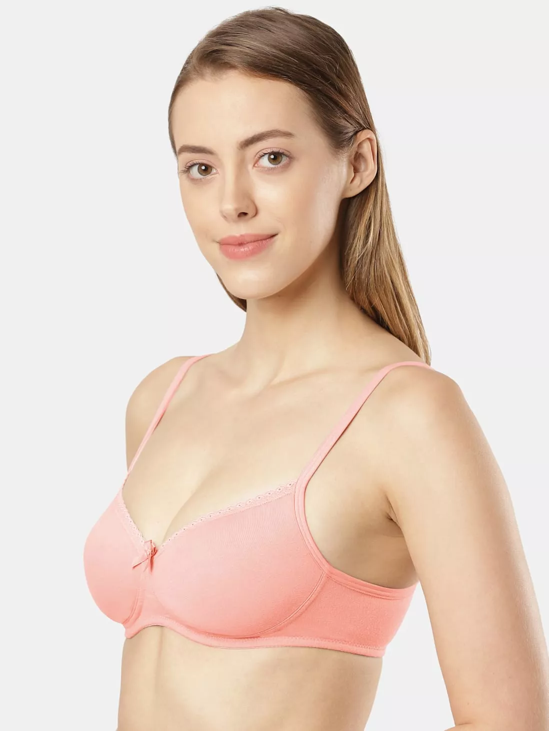 Buy Enamor Double Layered Wirefree Full Coverage Bra - Blue at Rs.749  online