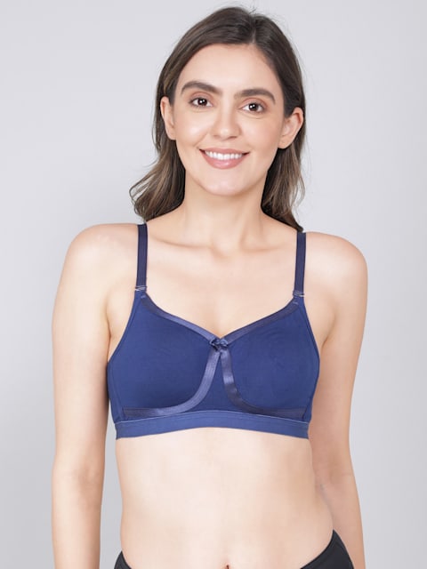 Buy Enamor Double Layered Non-Wired High Coverage Super Support Bra - Black  at Rs.1149 online