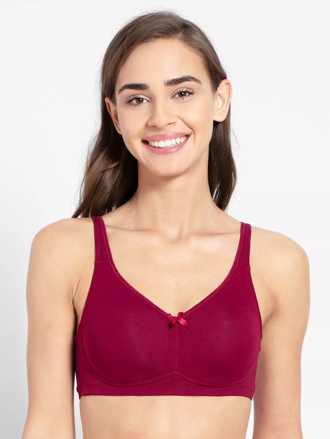 Buy Enamor Padded Non Wired Medium Coverage T-Shirt Bra - Bridal Red at  Rs.559 online